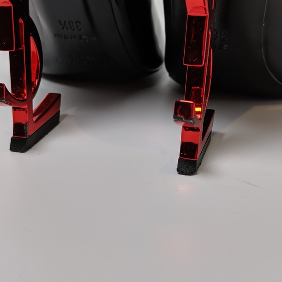 SOLD Saint Laurent Black and Red Opyum Heels - Picture 6 of 7